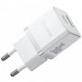 Фото МЗП Baseus Palm Fast Charger 30W (1USB-A/1C) (P1011160A) (Moon White) на vchehle.ua