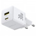 МЗП Baseus Palm Fast Charger 30W (1USB-A/1C) (P1011160A) (Moon White) в магазині vchehle.ua