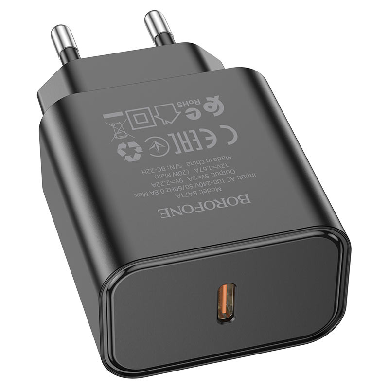 Фото СЗУ Borofone BA71A PD20W (1USB-C) (Черный) в магазине vchehle.ua