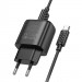 МЗП Hoco C140A Smart QC3.0 18W (1USB-A) + кабель USB to Type-C (Black) в магазині vchehle.ua