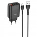 СЗУ Hoco C86A Balance 2.4A (2USB-A) + кабель USB to MicroUSB (Черный)