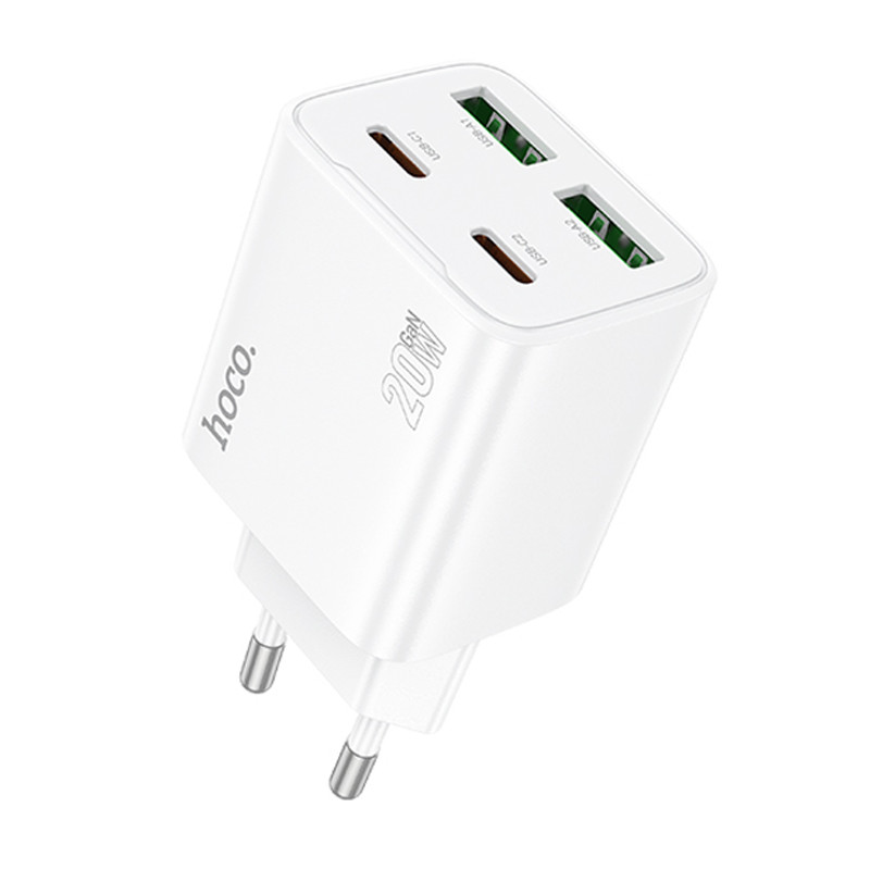 СЗУ Hoco N55 Fundador PD20W four-port (2USB-A/2C) (White)