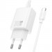 Фото СЗУ Hoco N63 Gentle PD30W+QC3.0 (1USB-A/1C) + кабель Type-C to Type-C (White) в магазине vchehle.ua