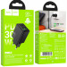 Купить СЗУ Hoco N71 Nuevo PD30W+QC3.0 (1USB-A/1C) (Black) на vchehle.ua