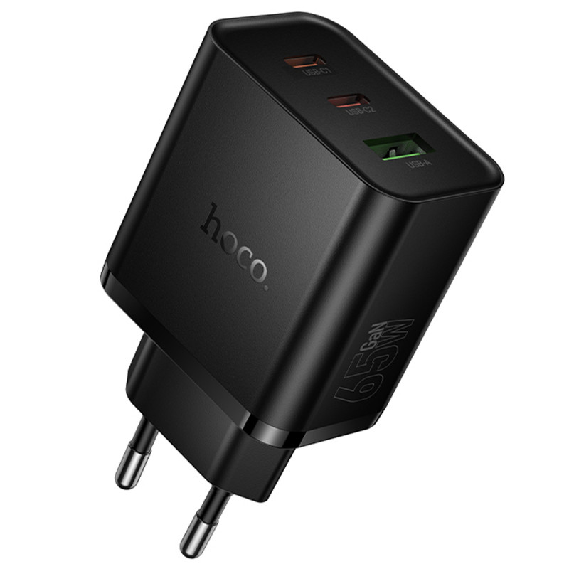 МЗП Hoco N75 Grande 65W QC+PD (1USB-A/2C) (Black)