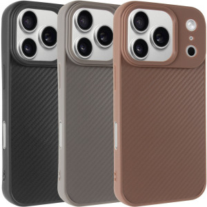 TPU чехол Carbon Protective with Magnetic safe для Apple iPhone 17 Pro (6.3")