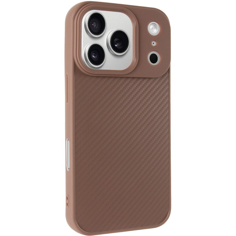 TPU чохол Carbon Protective with Magnetic safe на Apple iPhone 17 Pro Max (6.9") (Coffee)