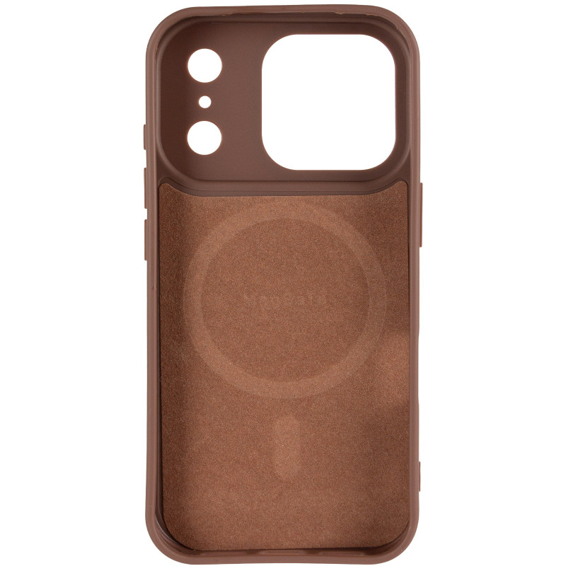 Фото TPU чохол Carbon Protective with Magnetic safe на Apple iPhone 17 Pro Max (6.9") (Coffee) в маназині vchehle.ua