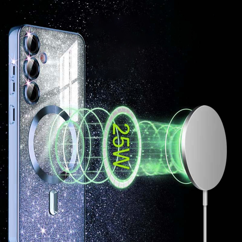 TPU чехол Delight case with Magnetic Safe с защитными линзами на камеру для Samsung Galaxy S24 (Синий / Deep navy) в магазине vchehle.ua