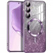 TPU чехол Delight case with Magnetic Safe с защитными линзами на камеру для Samsung Galaxy S25 (Фиолетовый / Deep Purple)