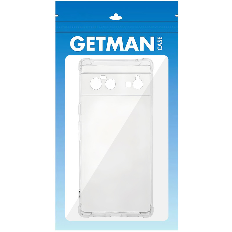 TPU чехол GETMAN Ease logo усиленные углы Full Camera для Google Pixel 6 (Бесцветный (прозрачный)) в магазине vchehle.ua
