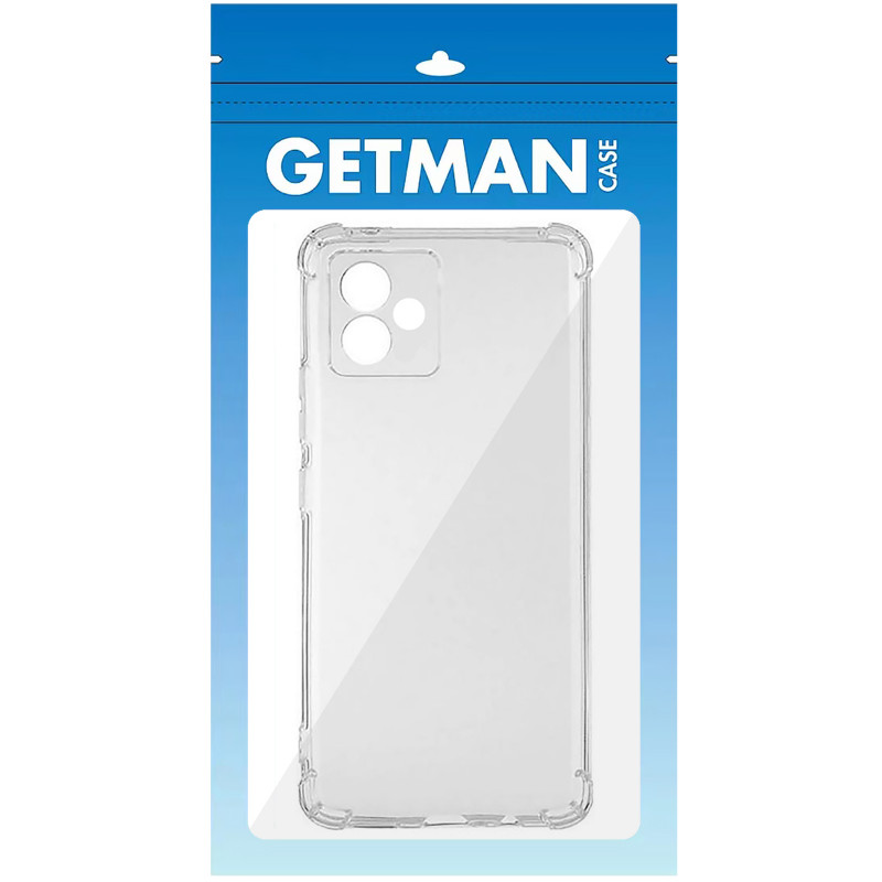 Купить TPU чехол GETMAN Ease logo усиленные углы Full Camera для Motorola Moto G14 (Бесцветный (прозрачный)) на vchehle.ua