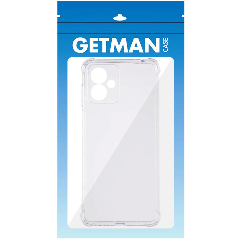 Купить TPU чехол GETMAN Ease logo усиленные углы Full Camera для Motorola Moto G54 Power (Бесцветный (прозрачный)) на vchehle.ua