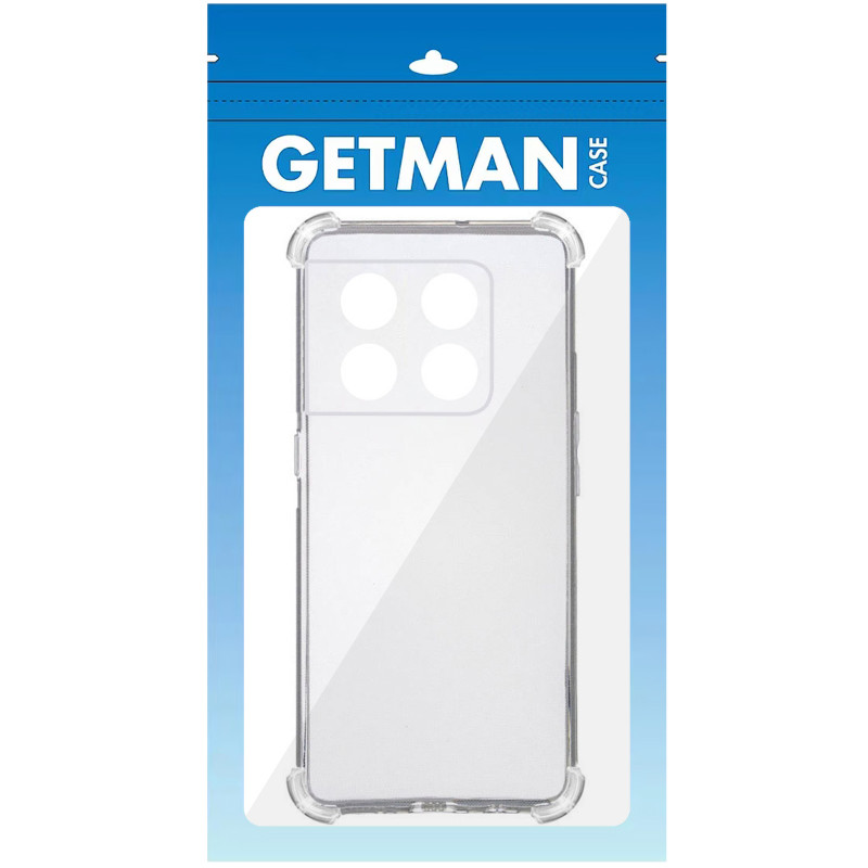 Заказать TPU чехол GETMAN Ease logo усиленные углы Full Camera для OnePlus 10T (Бесцветный (прозрачный)) на vchehle.ua