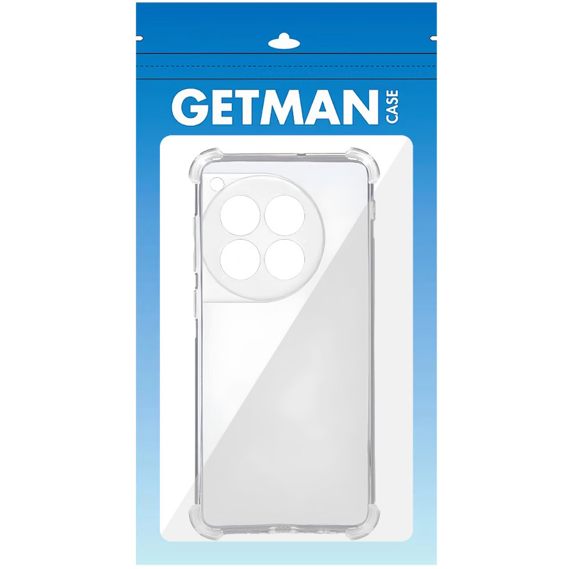 TPU чехол GETMAN Ease logo усиленные углы Full Camera для OnePlus 12 (Бесцветный (прозрачный)) в магазине vchehle.ua