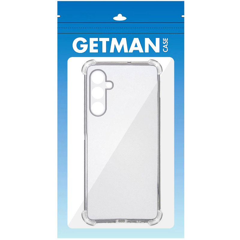 TPU чехол GETMAN Ease logo усиленные углы Full Camera для Samsung Galaxy A34 5G (Бесцветный (прозрачный)) в магазине vchehle.ua