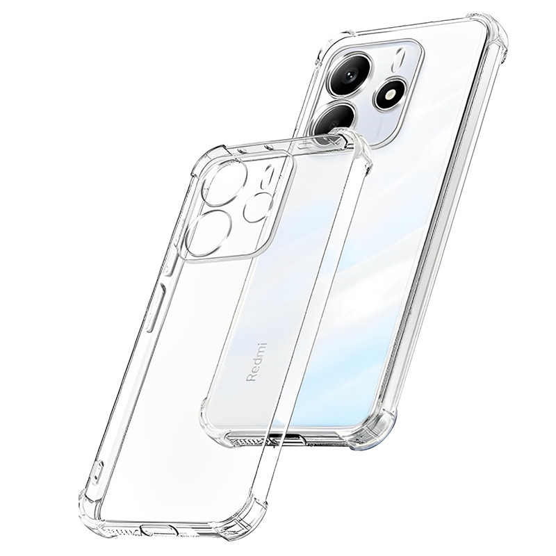TPU чехол GETMAN Ease logo усиленные углы Full Camera для Xiaomi Redmi Note 14 4G (Europe version) (Бесцветный (прозрачный))