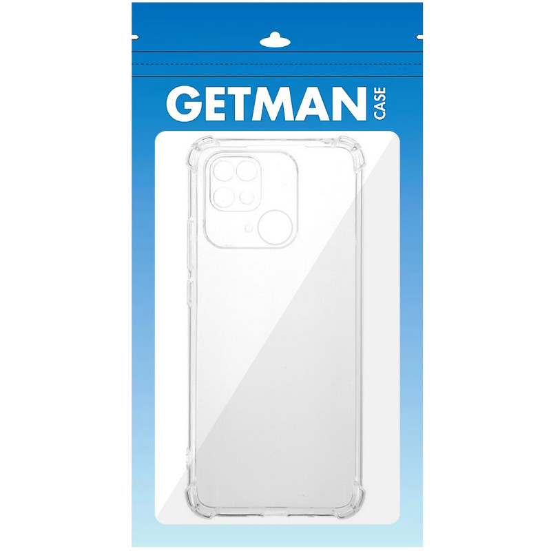 Фото TPU чохол GETMAN Ease logo посилені кути Full Camera на Xiaomi Redmi 10C (Безбарвний (прозорий)) на vchehle.ua