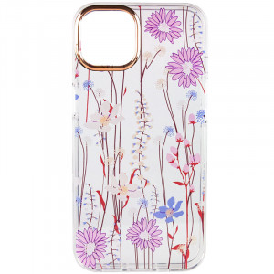 TPU+PC чехол Flowers для Apple iPhone 13 Pro (6.1")