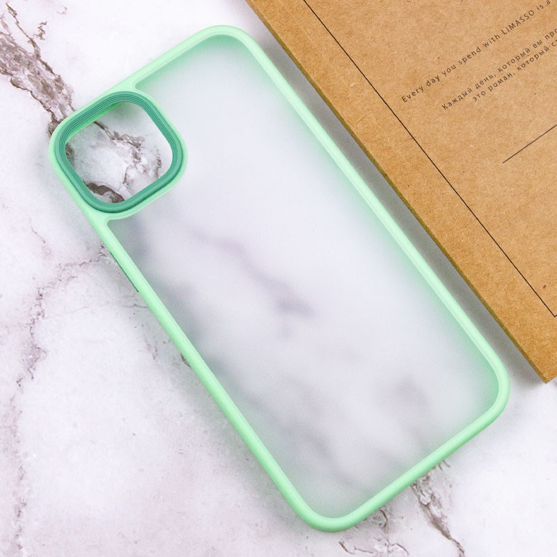 TPU+PC чохол Metal Buttons на Apple iPhone 14 (6.1") (Салатовий / Light Green) в магазині vchehle.ua