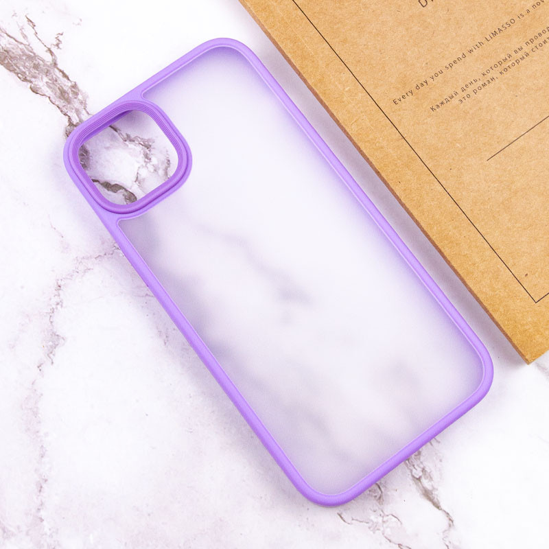 TPU+PC чохол Metal Buttons на Apple iPhone 15 (6.1") (Бузковий / Light Purple) в магазині vchehle.ua