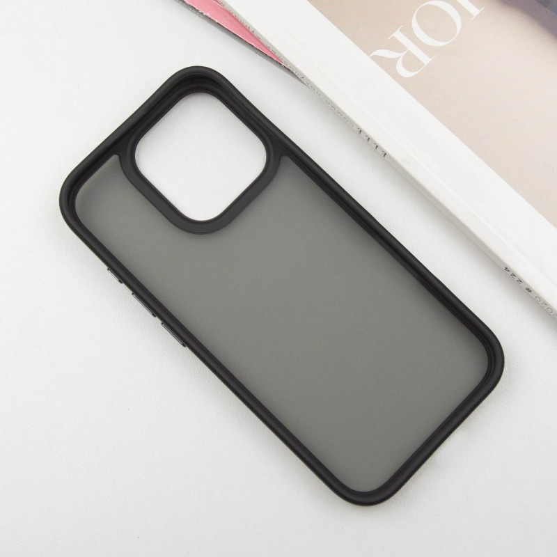 TPU+PC чохол Metal Buttons на Apple iPhone 16 Pro Max (6.9") (Чорний / Black) в магазині vchehle.ua