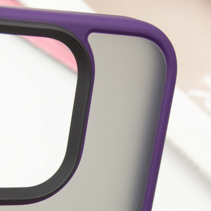Замовити TPU+PC чохол Metal Buttons на Apple iPhone 16 Pro Max (6.9") (Темно-фіолетовий / Dark Purple) на vchehle.ua