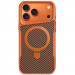 TPU+PC чохол Metal Buttons with Magnetic Safe Carbon Ring на Apple iPhone 17 Pro Max (6.9") (Помаранчевий)