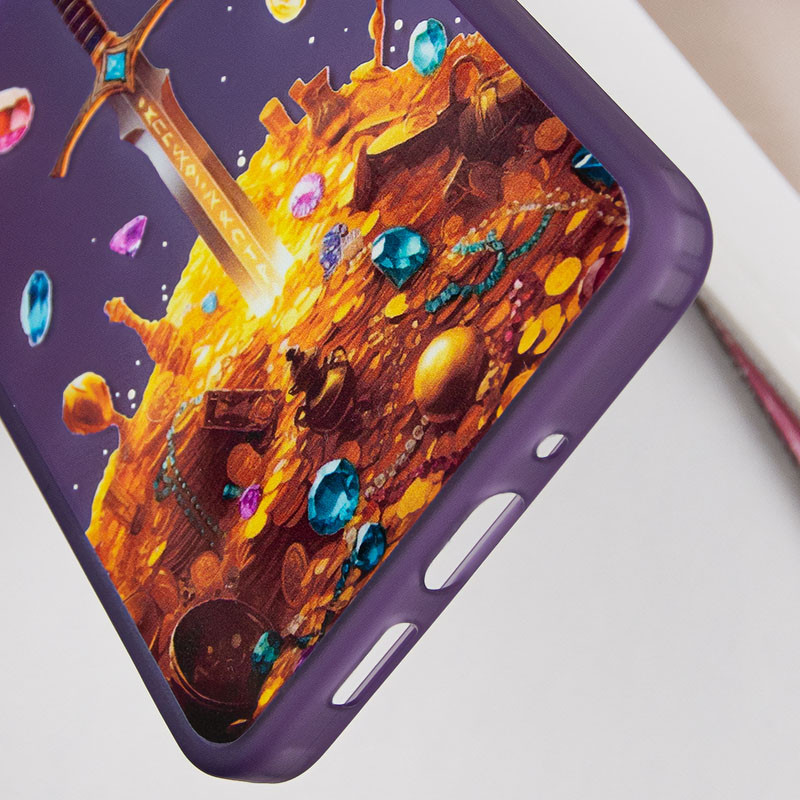 TPU+PC чохол TakiTaki Fantasy magic glow на Apple iPhone 12 Pro / 12 (6.1") (Gold Sword - Purple) в магазині vchehle.ua