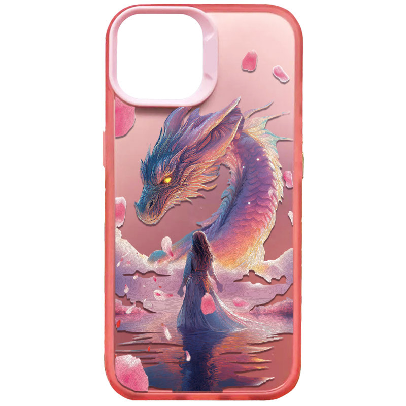 TPU+PC чохол TakiTaki Fantasy magic glow на Apple iPhone 12 Pro / 12 (6.1") (Pink Dragon - Pink)