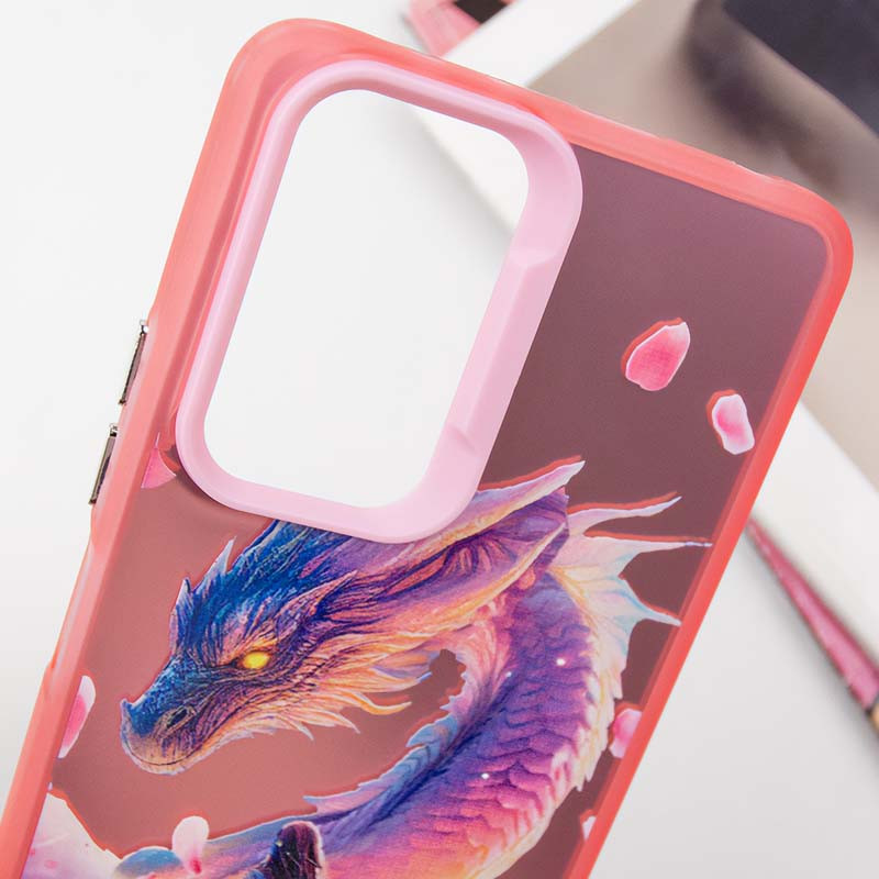 Фото TPU+PC чохол TakiTaki Fantasy magic glow на Apple iPhone 13 Pro (6.1") (Pink Dragon - Pink) в маназині vchehle.ua