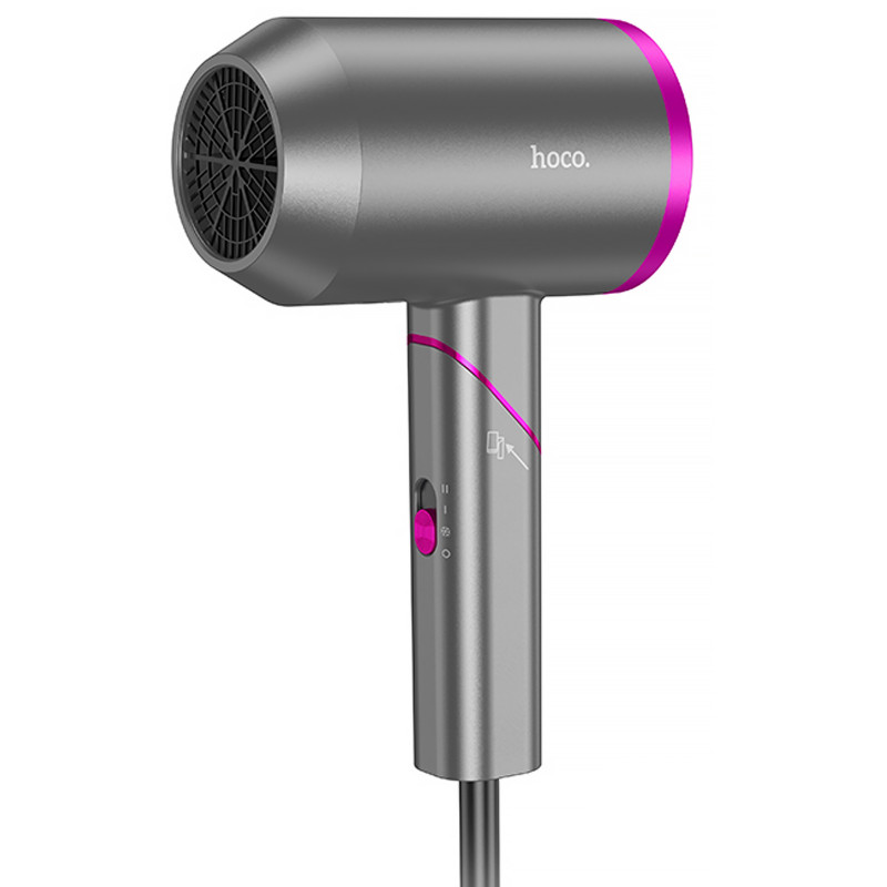 Уцінка Фен для волосся Hoco HP13 Plus Hot and cold air (1600W) (Розкрита упаковка / Rose Red)