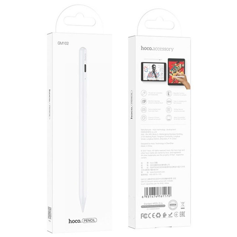 Фото Уценка Стилус Hoco GM102 for iPad (Поврежденная упаковка / Белый) в магазине vchehle.ua