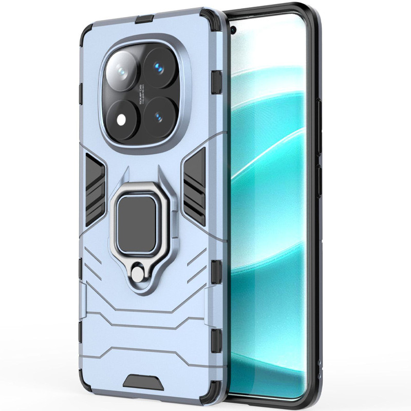 Ударостійкий чохол Transformer Ring for Magnet на Xiaomi Redmi Note 14 Pro 4G (Сірий / Metal slate)