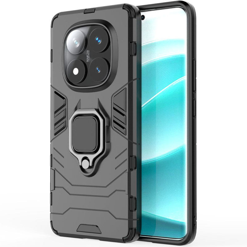 Ударостійкий чохол Transformer Ring for Magnet на Xiaomi Redmi Note 14 Pro 4G (Чорний / Soul Black)