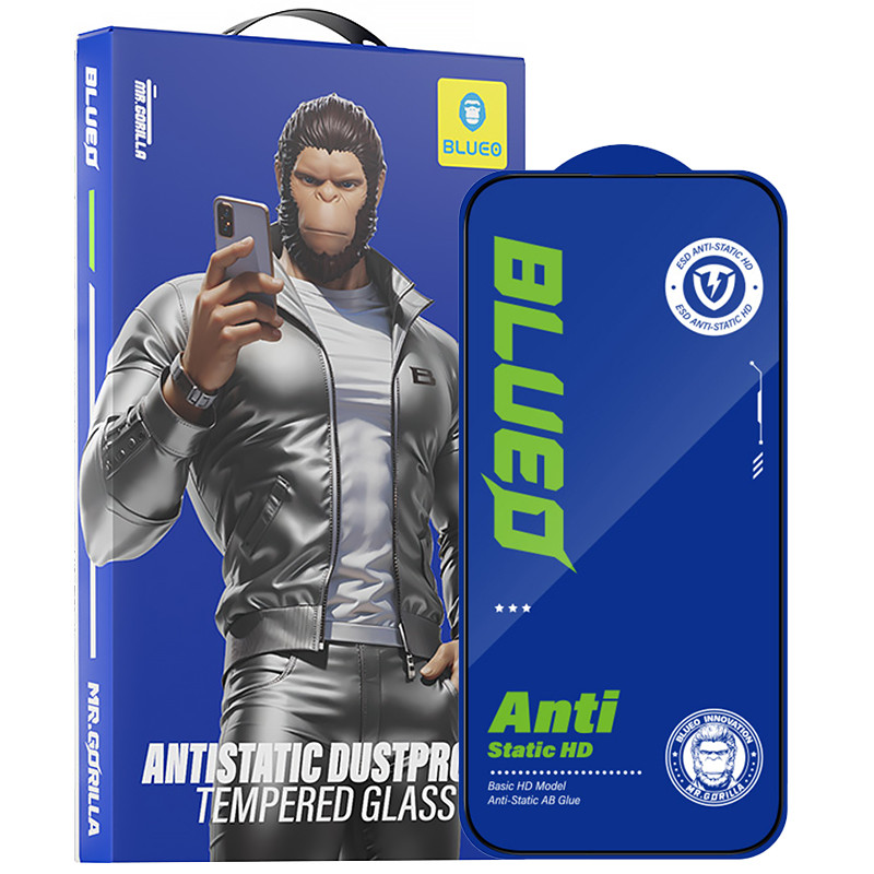 Защитное 2.5D стекло Blueo Full Cover HD для Apple iPhone 15 Pro Max (6.7")