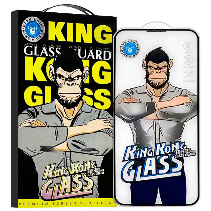 Защитное 2.5D стекло King Kong HD для Apple iPhone 13 Pro / 13 / 14 / 16e / 17e (6.1") (Черный)