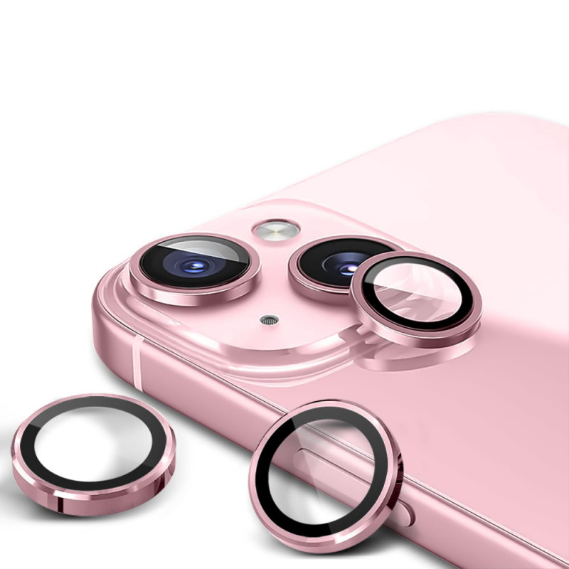 Защитное стекло Metal Classic на камеру (в упак.) для Apple iPhone 14 (6.1") / 14 Plus (6.7") (Розовый / Pink) в магазине vchehle.ua