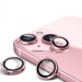 Защитное стекло Metal Classic на камеру (в упак.) для Apple iPhone 14 (6.1") / 14 Plus (6.7") (Розовый / Pink) в магазине vchehle.ua