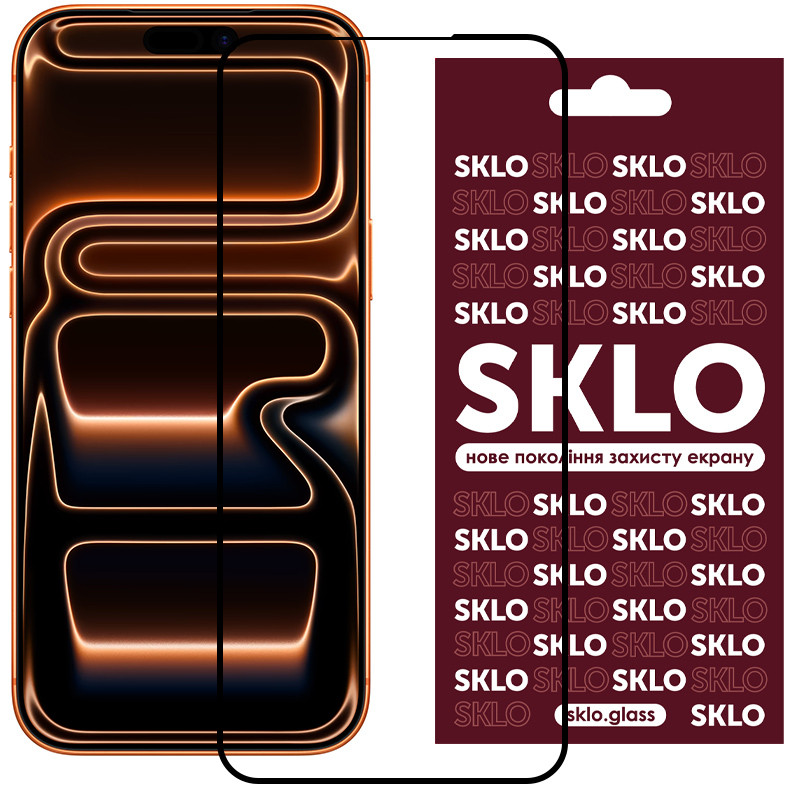Защитное стекло SKLO 3D для Apple iPhone 17 Pro (6.3") (Черный)
