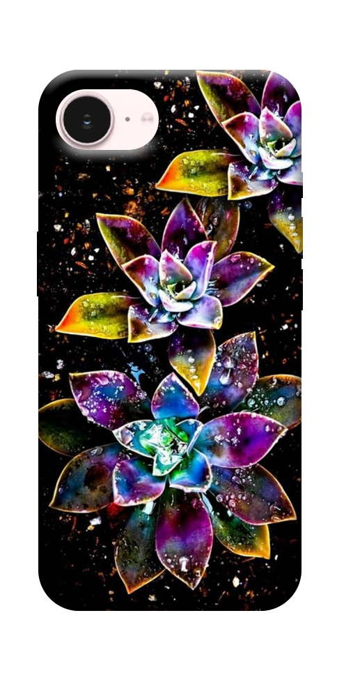 Чехол Flowers on black для iPhone 17e