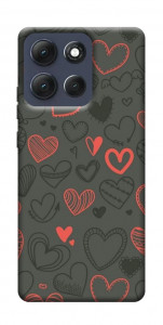 Чехол Милые сердца для Motorola Moto G86 5G