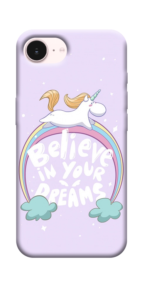 Чехол Believe in your dreams unicorn для iPhone 17e