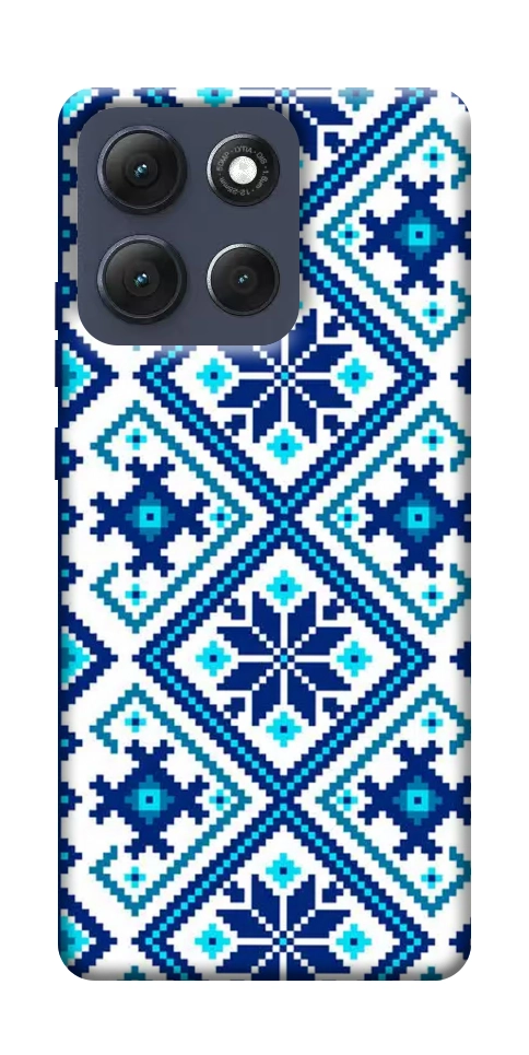 Чохол Синя вишиванка для Motorola Moto G86 5G