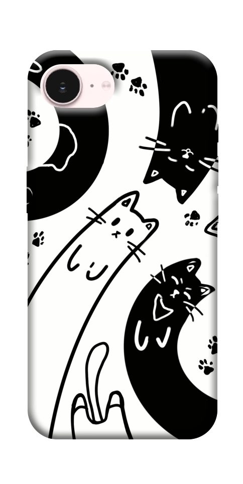 Чехол Черно-белые коты для iPhone 17e