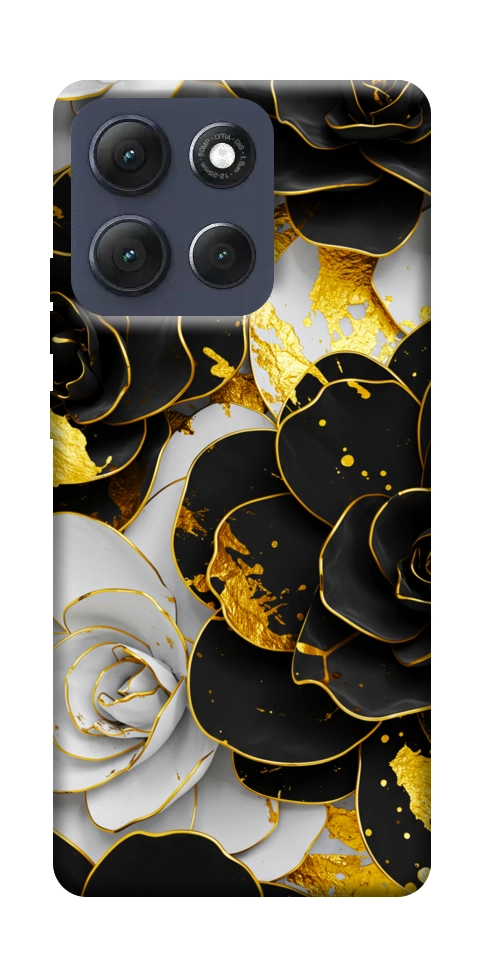 Чехол Flower black-white для Motorola Moto G86 5G