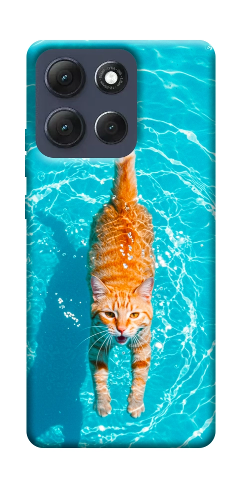 Чехол Cat swimming для Motorola Moto G86 5G