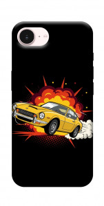 Чехол Retro comics car black для iPhone 17e