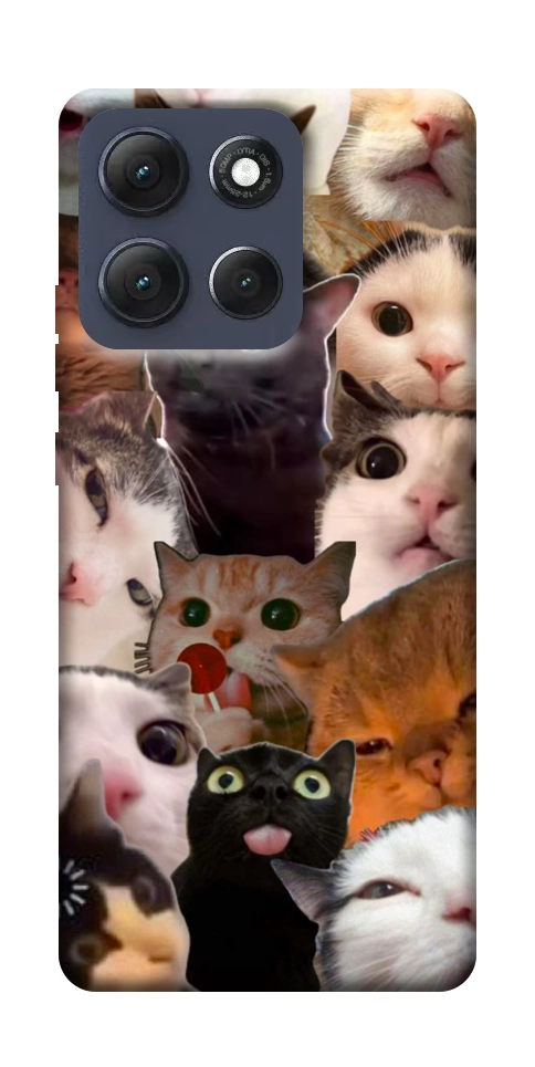 Чехол Сats сollage для Motorola Moto G86 5G