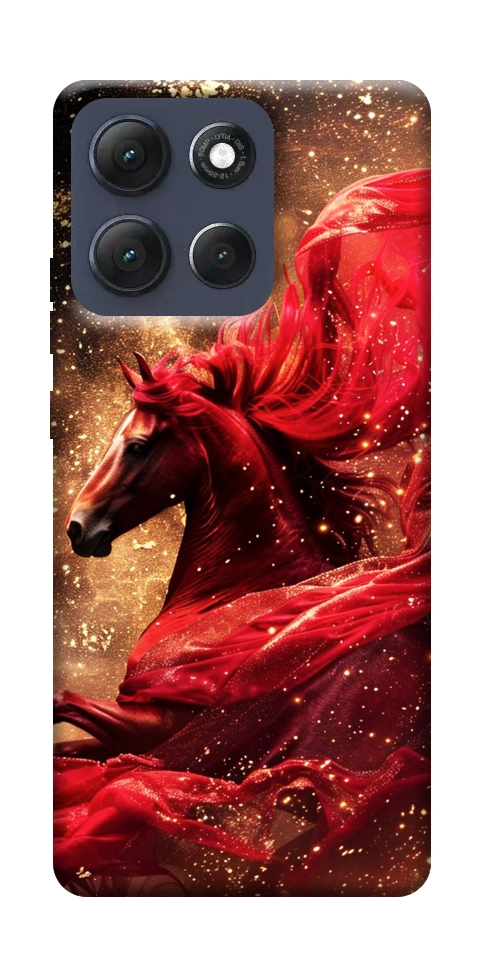 Чехол Red sparkles Horse для Motorola Moto G86 5G